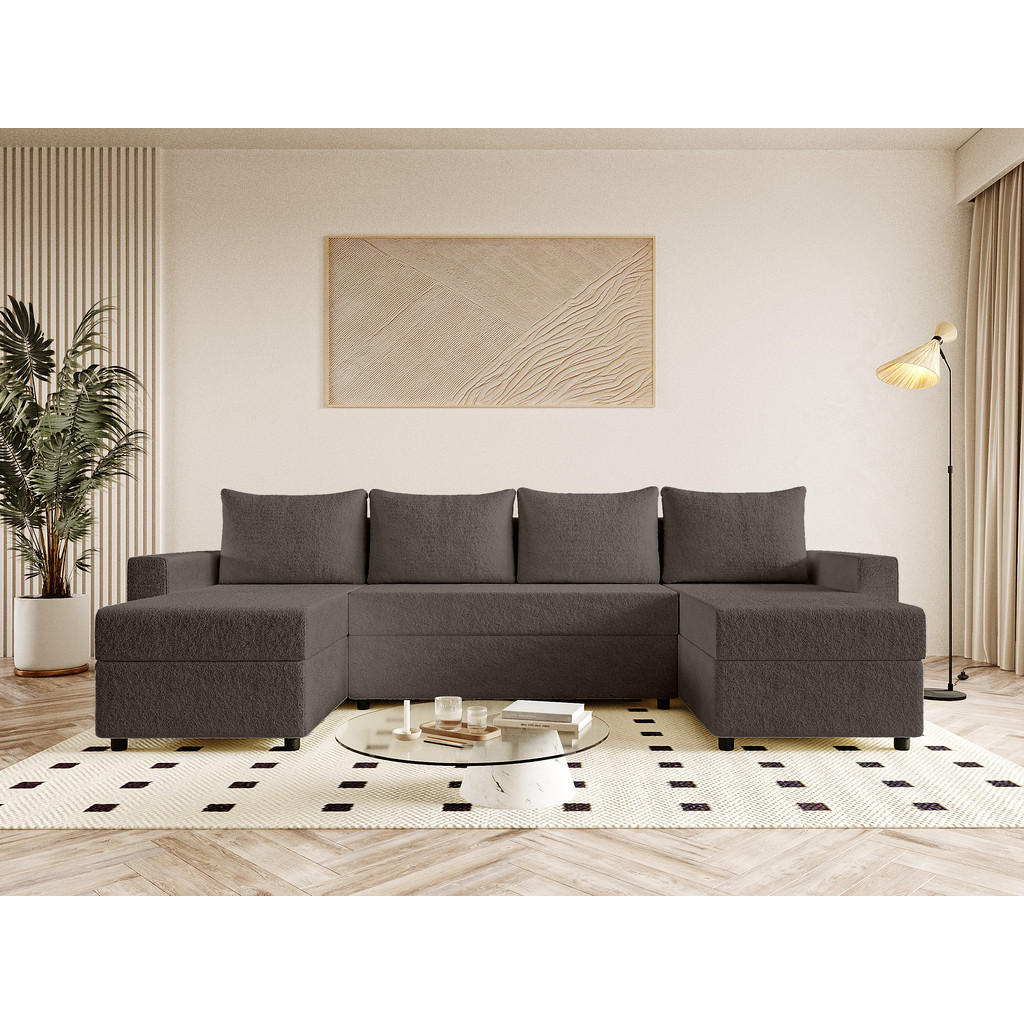 Thumbnail - Fedve Wohnlandschaft, Braun, Textil, U-Form,L-Form, 298x72x146 cm, Wohnzimmer, Sofas & Couches, Wohnlandschaften, Wohnla...