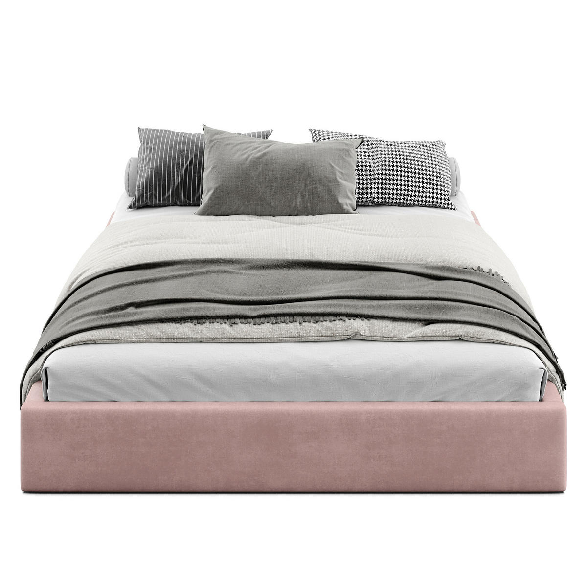 POLSTERBETT 180x200cm Bett mit Stauraum Lattenrost Rosa - Rosa, Holz/Holzwerkstoff (180/200cm) - Muralo
