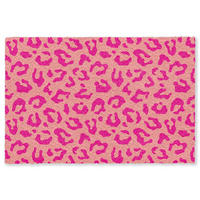 FUSSMATTE Pantherdruck - Rosa - Tierdruck - Minimalistisch Sauberlaufmatte 180x120 cm - Pink, Kunststoff (180/120cm) - MuchoWow
