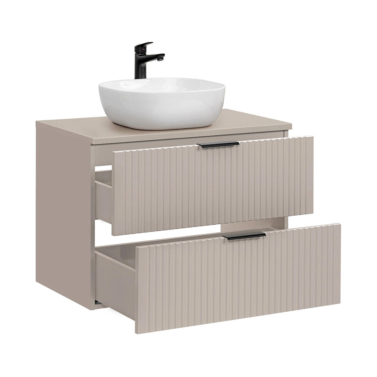 BADMÖBEL 80.6cm Adriel 2er-Set Beige - Kaschmir, Holzwerkstoff (80.6/59/46cm) - Petits-meubles