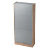 ROLLLADENSCHRANK - 5 Ordnerhöhen 40/90/200,4 cm in Nussbaumfarben/Silberfarben Bogengriff (Metall) - Silberfarben/Nussbaumfarben, Holzwerkstoff (90/200.4/40cm) - bümö