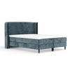 KONTINENTALBETT Ardis Blau Grau 200/200 cm mit Matratze und Topper - Blaugrau/Schwarz, Holz/Holzwerkstoff (200/200cm) - Maison de Reve