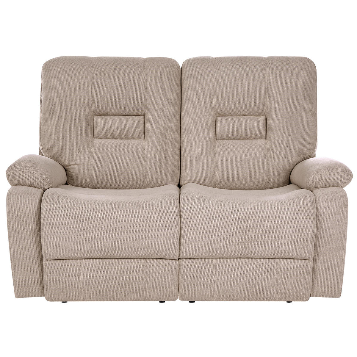 SOFA manuell verstellbar 2-Sitzer Stoff Taupe Bergen - Taupe, Textil (146/101/73cm) - Beliani