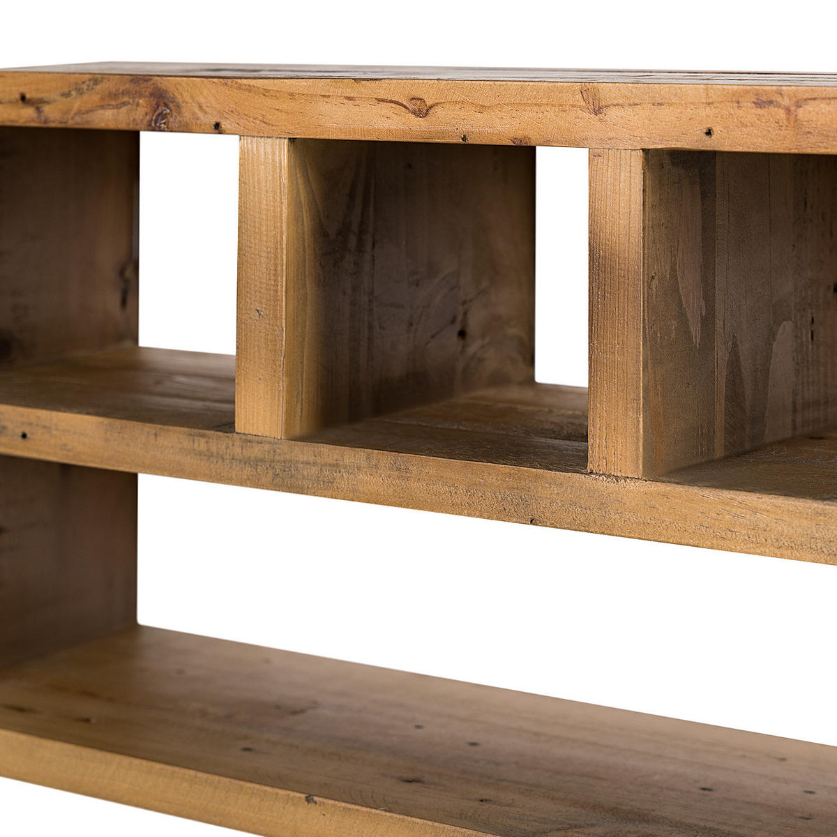 WANDREGAL 6 Fächern - Pinie massiv - Braun, Holz (100/26/16cm) - home24