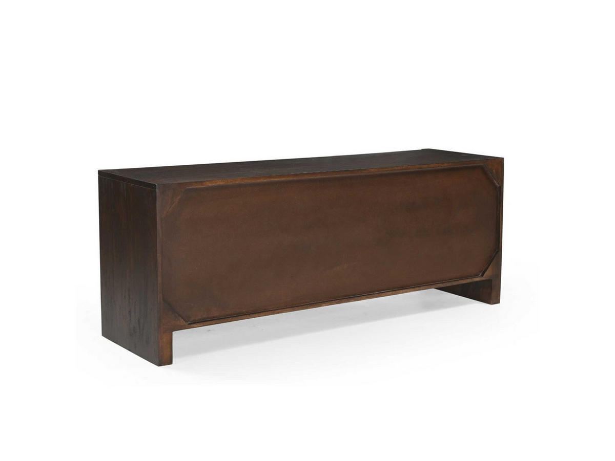 TV Board Zania Mangoholz 150 cm / 40 cm Dunkelbraun - Dunkelbraun, Holz (150/55/40cm) - Villa Möbel