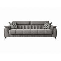 3-SITZER SOFA Regina Grau - Grau, Holzwerkstoff/Kunststoff (233/85/95cm)