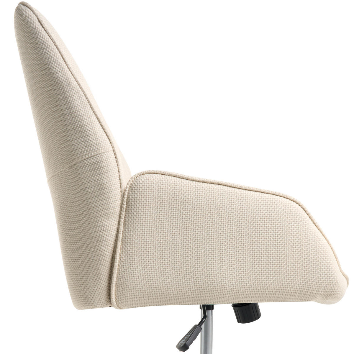 BÜROSTUHL Kunstleinen Cremeweiß Castile - Weiß, Textil (64/96/64cm) - Beliani