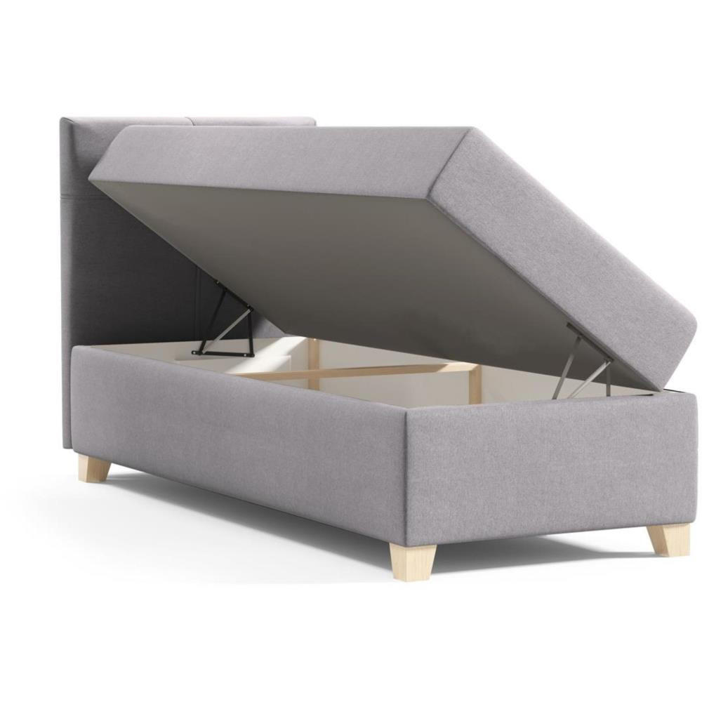 POLSTERBETT Helen Mini 103/206/106 grau - Grau, Holzwerkstoff/Textil (100/200cm) - Beautysofa