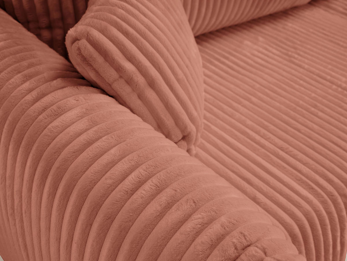 SOFA Hallora - Rosa (Tilia 62) - Altrosa, Holzwerkstoff (240/88/108cm) - Möblo