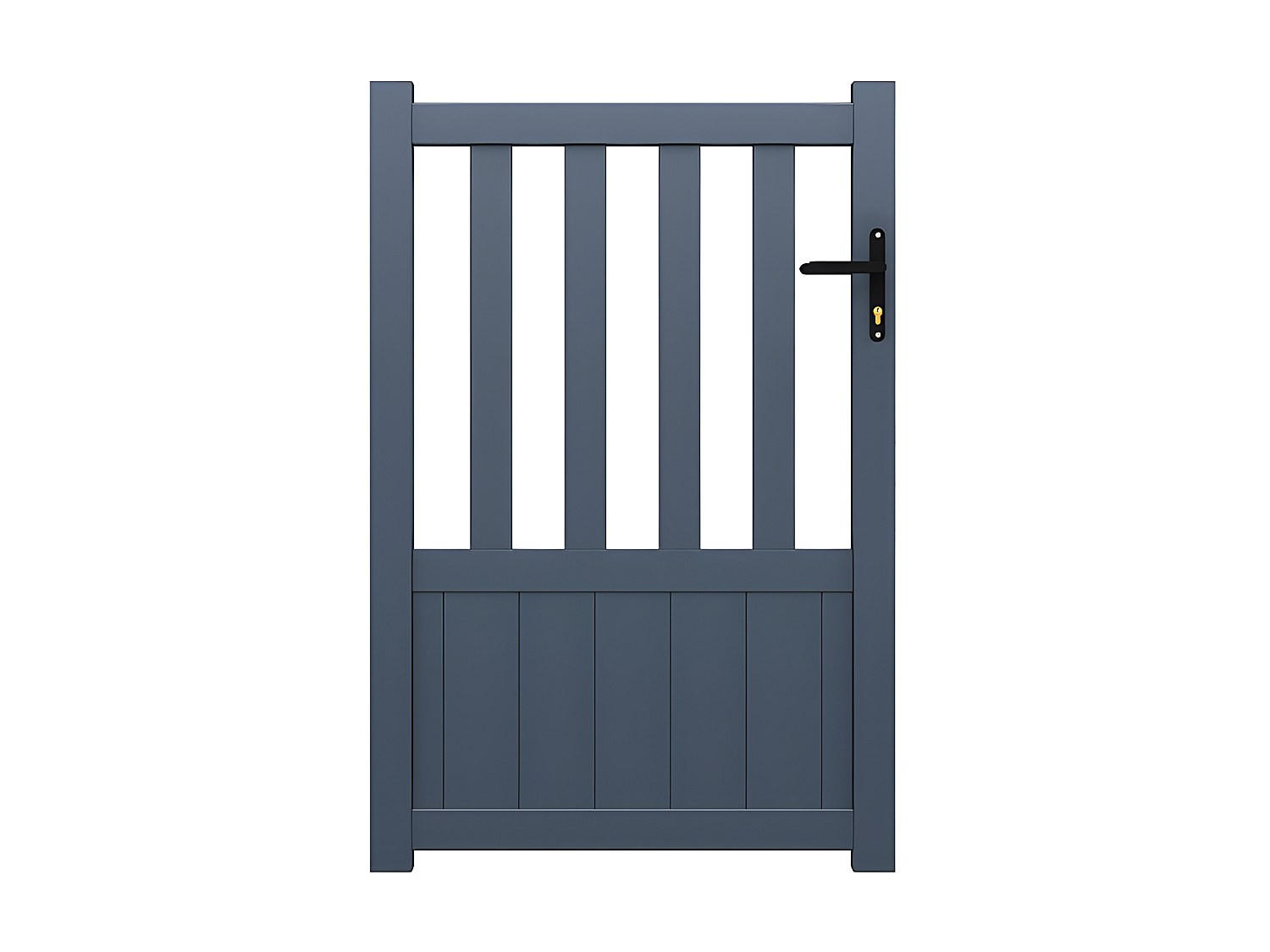 GARTENTOR Flügeltor - 104 x 148 cm - Aluminium - Anthrazit - TARNOS II - Anthrazit, Metall (99.25/140cm) - Vente-Unique