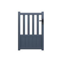 GARTENTOR Flügeltor - 104 x 148 cm - Aluminium - Anthrazit - TARNOS II - Anthrazit, Metall (99.25/140cm) - Vente-Unique