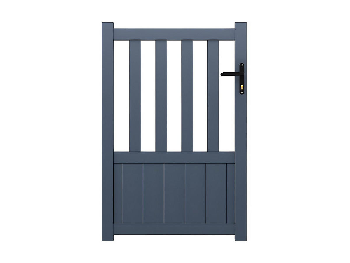 GARTENTOR Flügeltor - 104 x 148 cm - Aluminium - Anthrazit - TARNOS II - Anthrazit, Metall (99.25/140cm) - Vente-Unique