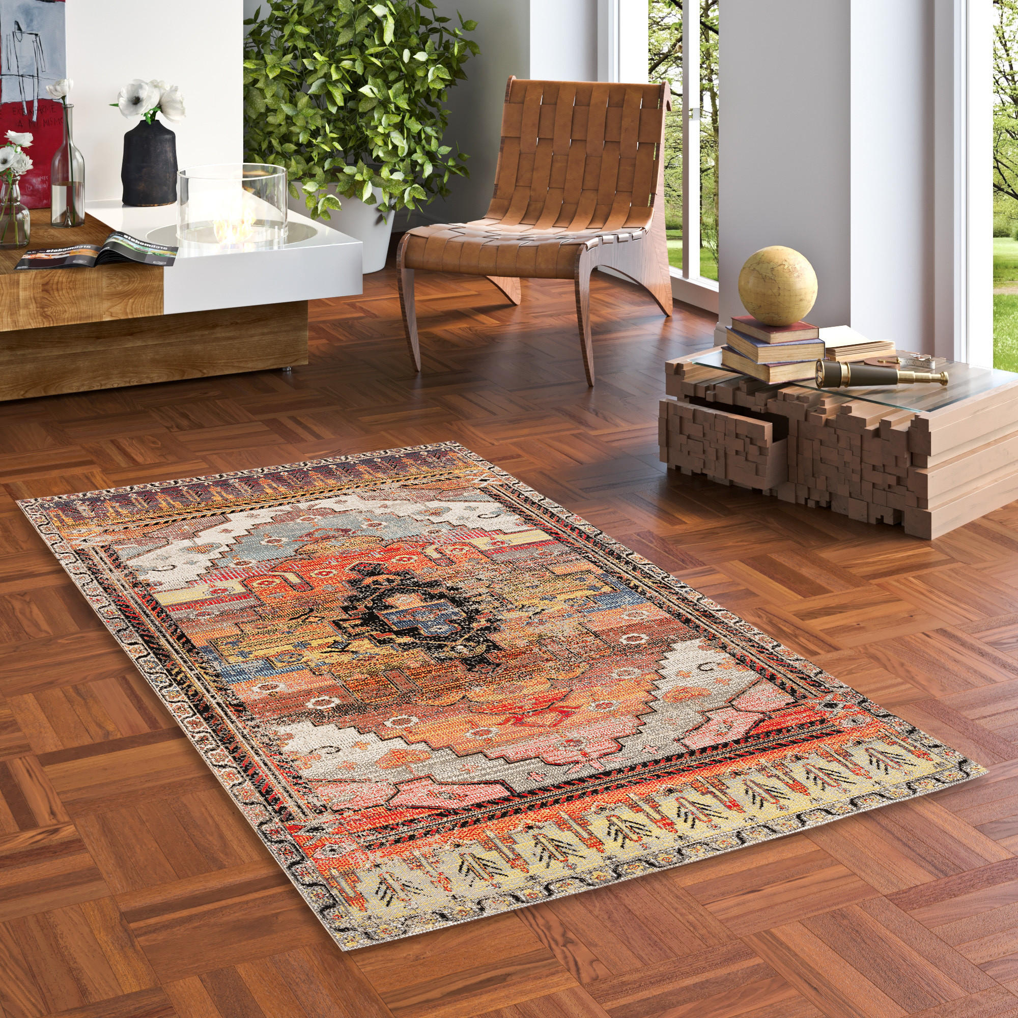 DESIGNER TEPPICH VINTAGE ZOE ORIENT KLASSIK - Bronzefarben, Textil (80/150cm) - Pergamon