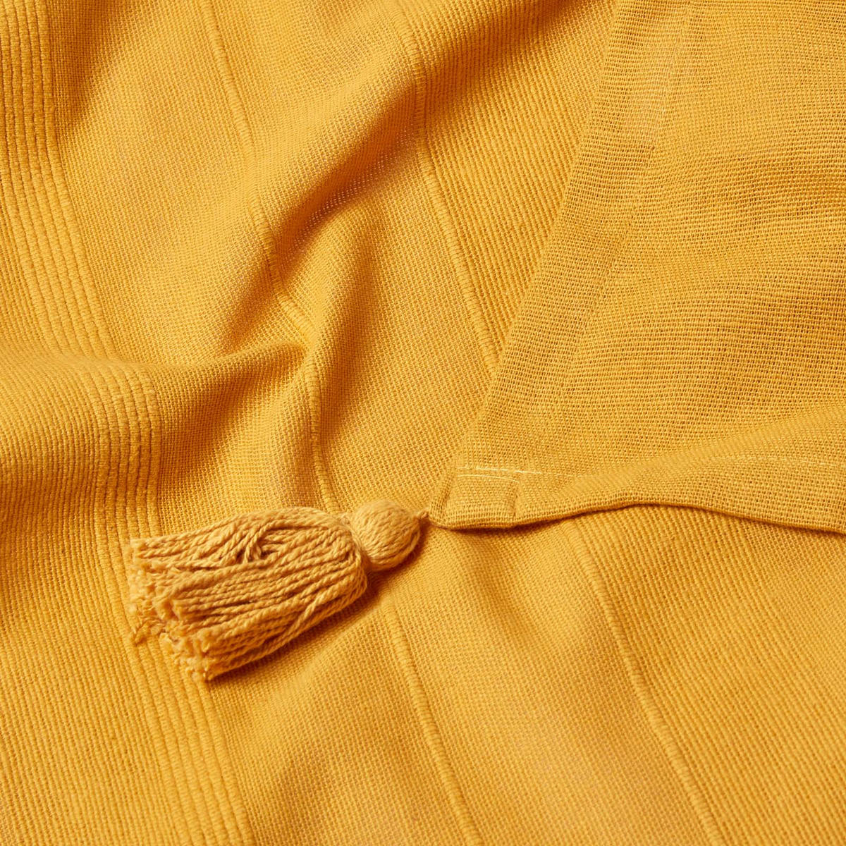 WOHNDECKE Rajput 150/200 cm, 100% Baumwolle - Dunkelgelb, Textil (150/200cm) - Homescapes