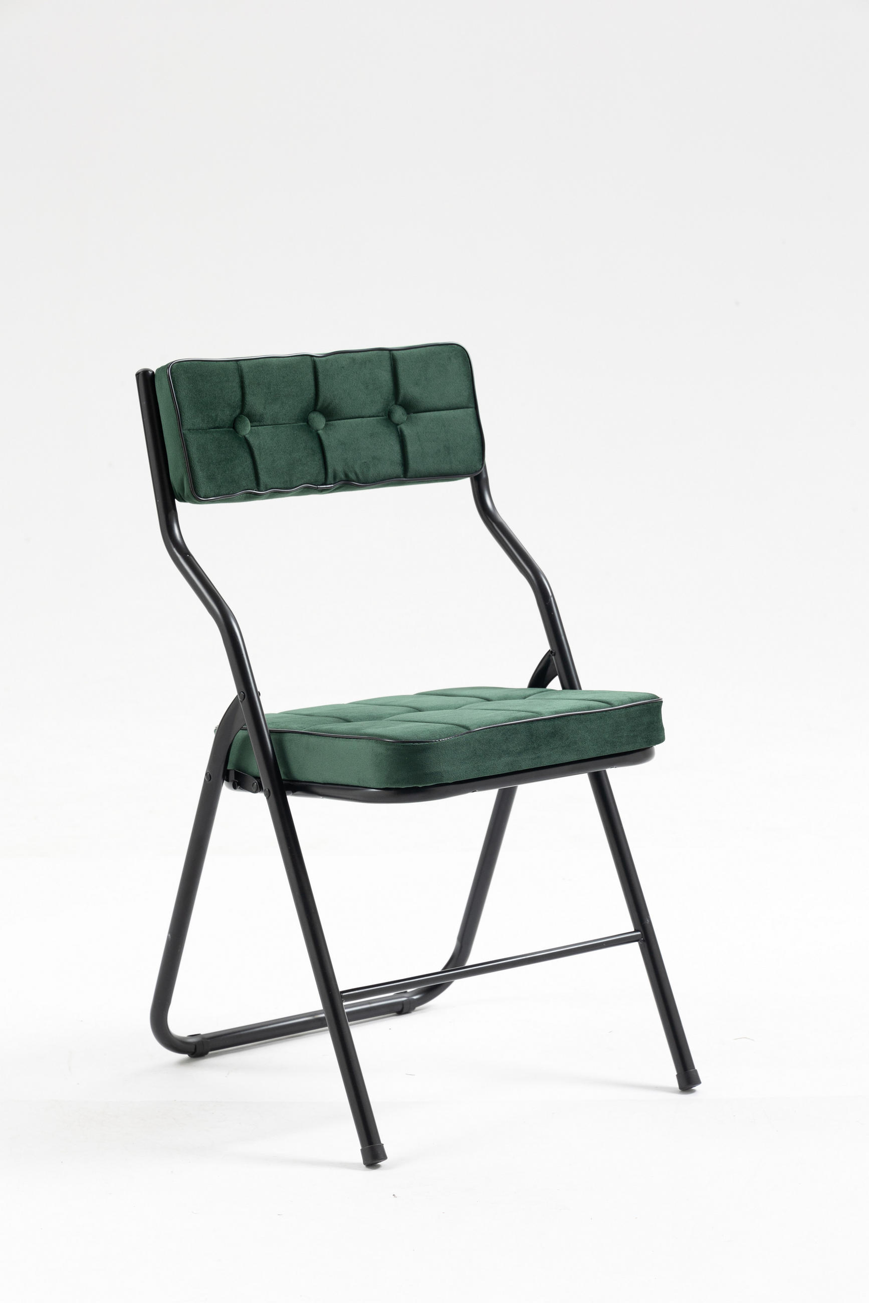 KLAPPSTUHL DE-36266 2er-Set mit gepolstertem Sitz Grün - Grün, Metall (47/80/46cm) - ComfortXL
