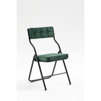 KLAPPSTUHL DE-36266 2er-Set mit gepolstertem Sitz Grün - Grün, Metall (47/80/46cm) - ComfortXL