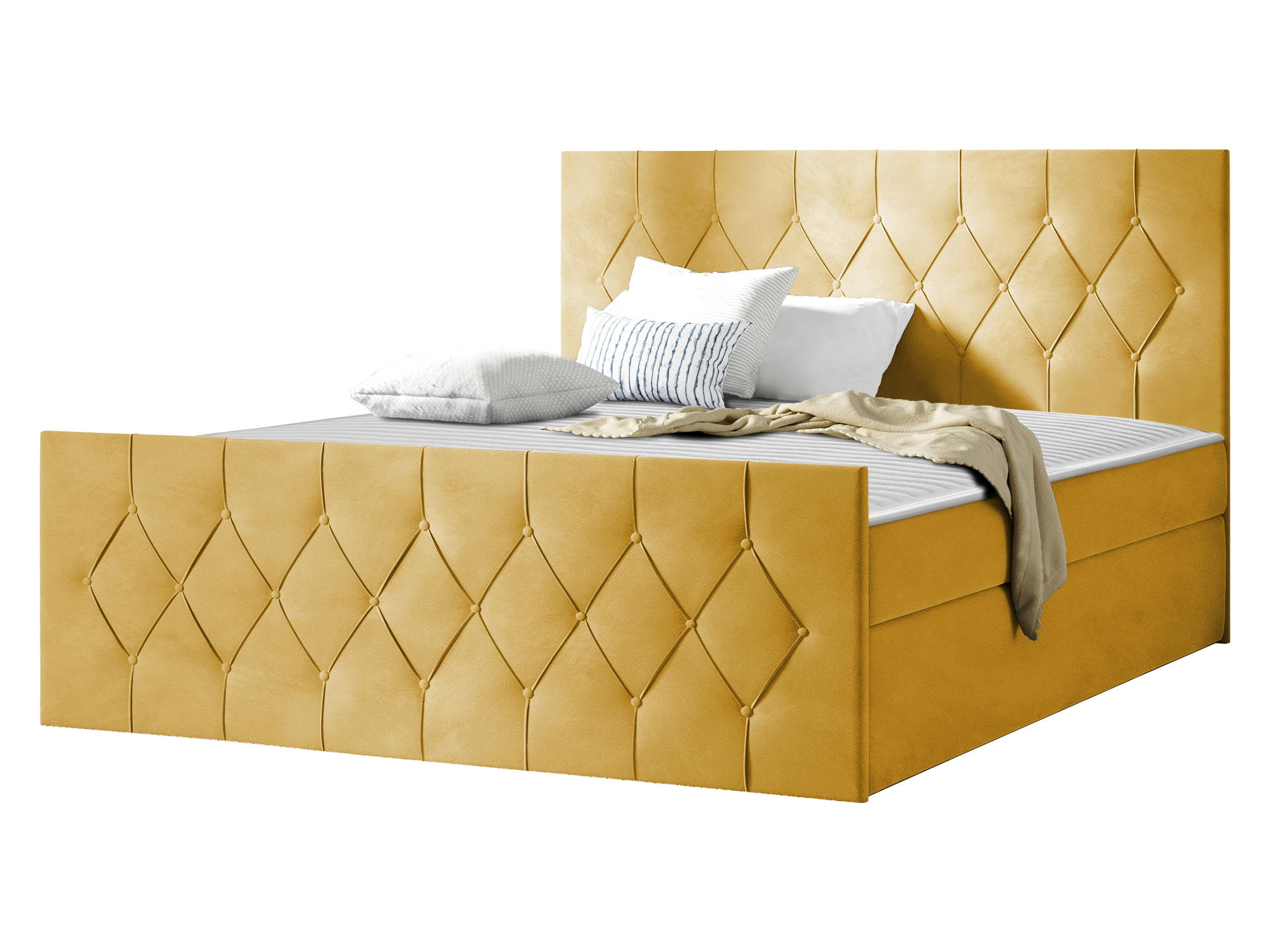 BOXBETT Sky Lux - H3 - Gelb, Holz (140/200cm) - MIRJAN24