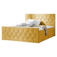 BOXBETT Sky Lux - H3 - Gelb, Holz (180/200cm) - MIRJAN24
