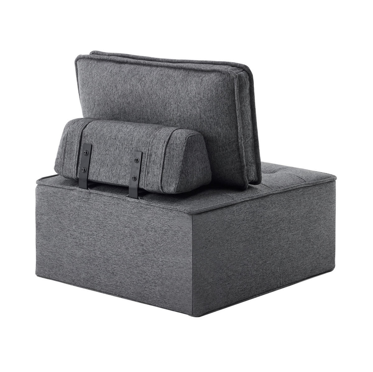 SESSEL 81/81/81 cm mit ergonomischer Rückenlehne und kompaktem Design, Dunkelgrau - Dunkelgrau, Holzwerkstoff (81/81/81cm) - Redom