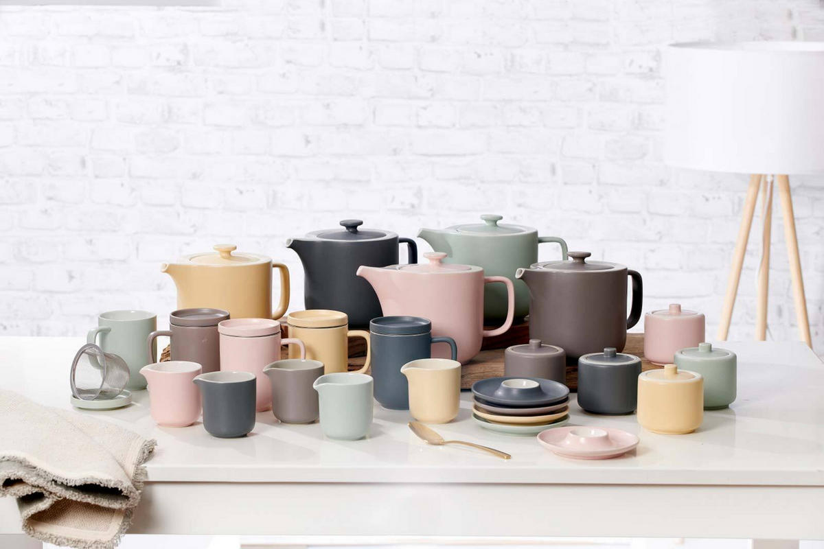 TEEZUBEHÖR SET Jasper Taupe - Taupe, Keramik (0.001L) - Ritzenhoff Breker