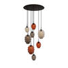 GALERIELEUCHTE Echos 8-flammig Mehrfarbig Ø 18/25cm - Multicolor/Schwarz, Glas (18/18/20cm) - s.luce