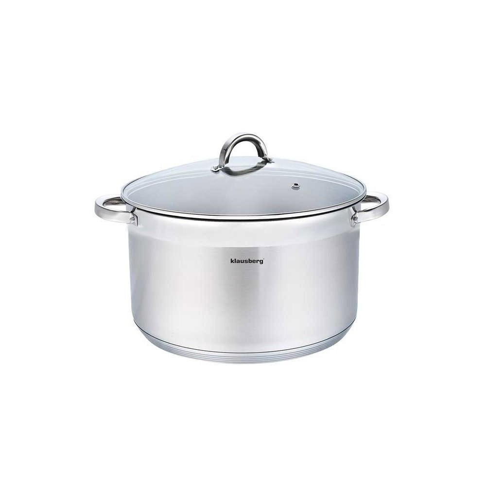 TOPF Silber 32/32/17.5 cm KB7130 - Silberfarben, Metall (32cm) - Klausberg 