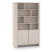 BÜROREGAL 100 cm 2 Türen Mezzano, Kaschmir - Kaschmir, Holz (103/170/39cm) - Emporius