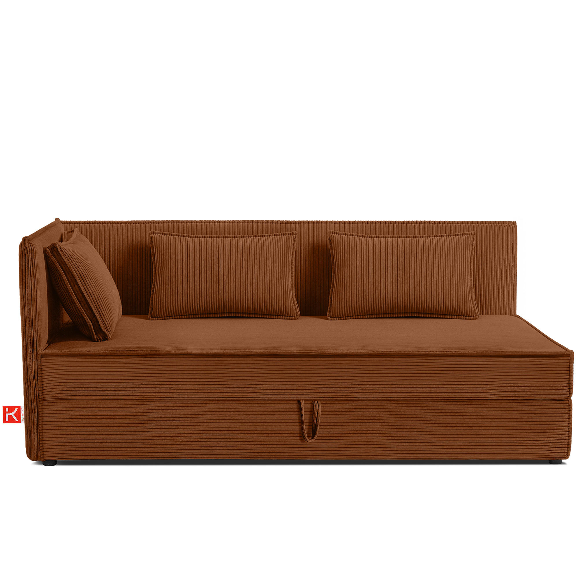 JUGENDBETT ROTI Einzelbett mit Bettkasten, 90x200cm, Bett mit Bonellmatratze, mit Rückenlehne - Rot/Schwarz, Holz/Holzwerkstoff (92/200cm) - KONSIMO®