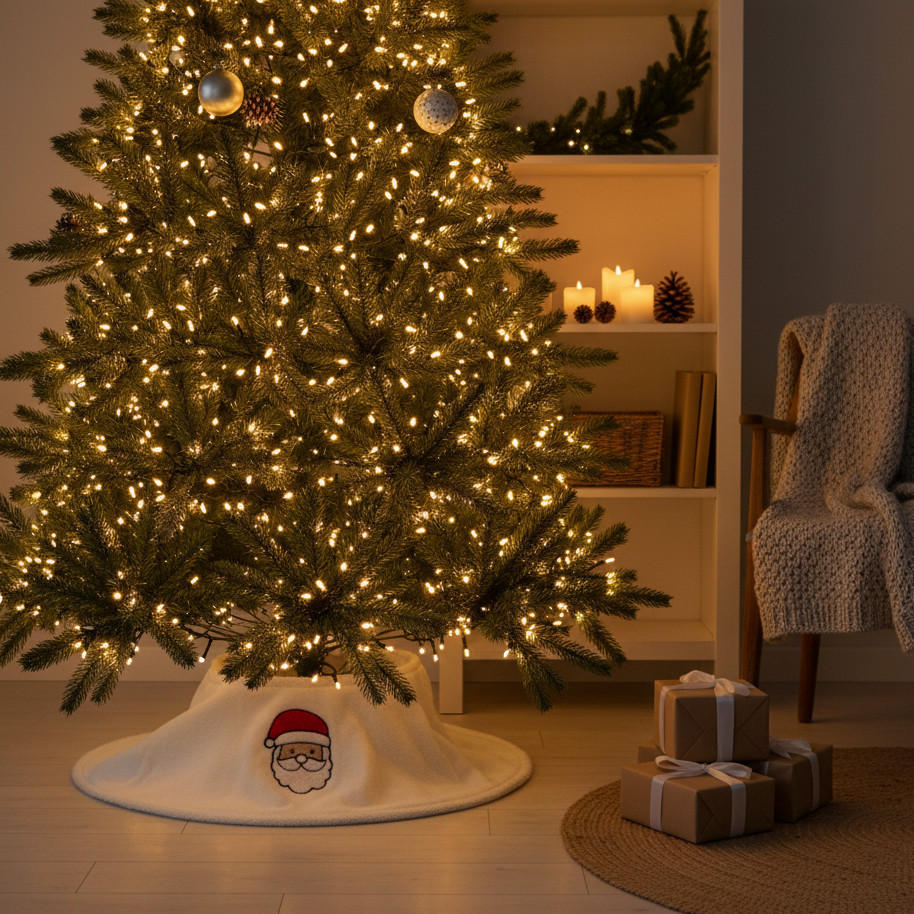 WEIHNACHTSBAUMROCK Ø 60 cm - Weiß, Textil (60/25cm) - Home Styling Collection