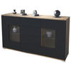 SIDEBOARD Grömitz Schwarz matt - Schwarz, Holzwerkstoff (138.5/75.5/35cm) - Vladon