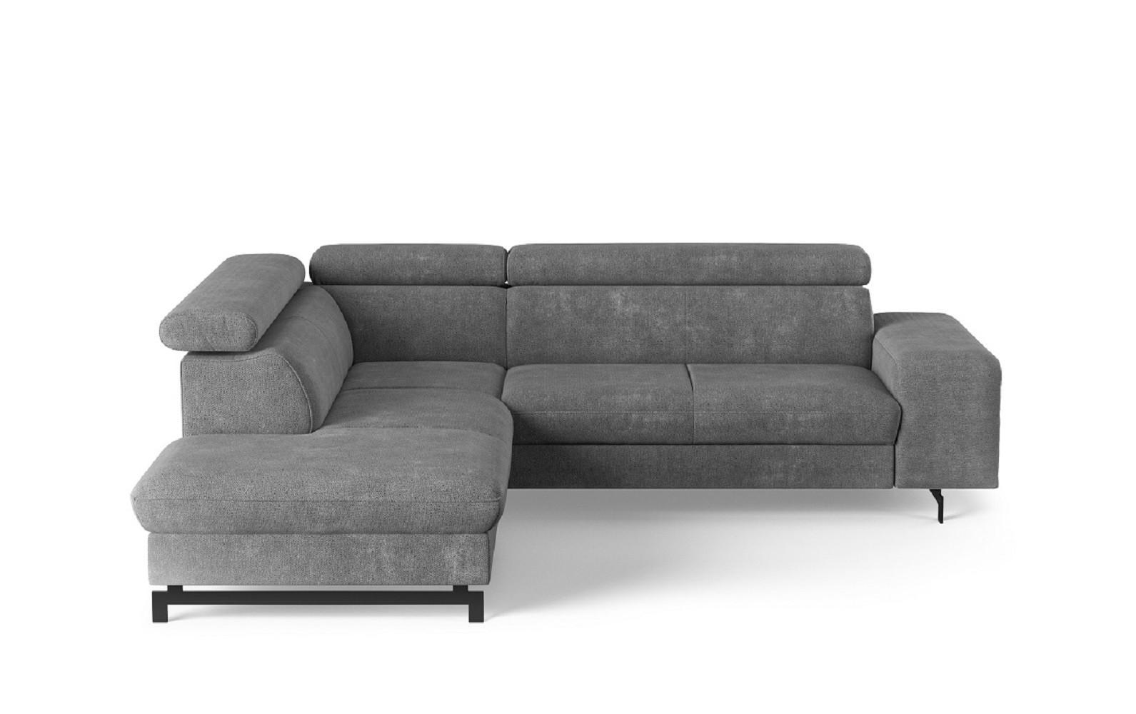 ECKSOFA mit Schlaffunktion und Bettkasten - Dunkelgrau/Schwarz, Kunststoff/Textil (262/215cm) - Cotta