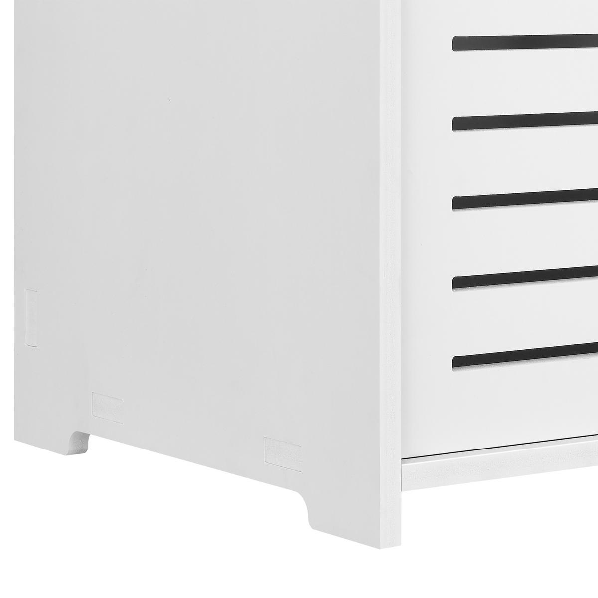 BADEZIMMERSCHRANK Trosa - Weiß, Kunststoff (60/72/32cm) - [en.casa]