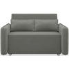 2-SITZER SCHLAFSOFA Duelia Dunkelgrau, hydrophobe Chenille - Dunkelgrau/Schwarz, Textil/Metall (144/85/124cm) - Selsey