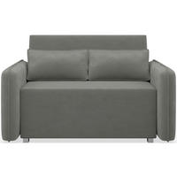 2-SITZER SCHLAFSOFA Duelia Dunkelgrau, hydrophobe Chenille - Dunkelgrau/Schwarz, Textil/Metall (144/85/124cm) - Selsey