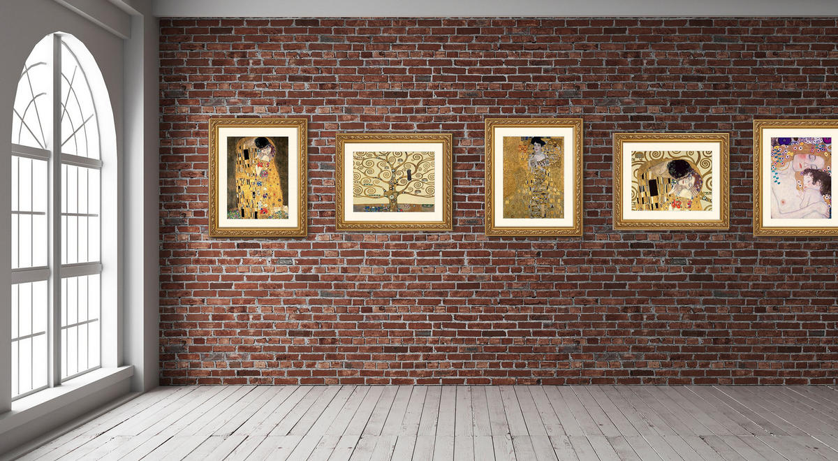 BILD gerahmt 53x63 cm Gustav Klimt "Le tre età della donna" - Beige, Holz (53/63cm) - artissimo