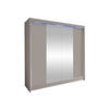 SCHWEBETÜRENSCHRANK Talin II, mit RGB LED Beleuchtung - Kaschmir/Silberfarben, Holzwerkstoff/Metall (180/215/58cm) - MIRJAN24