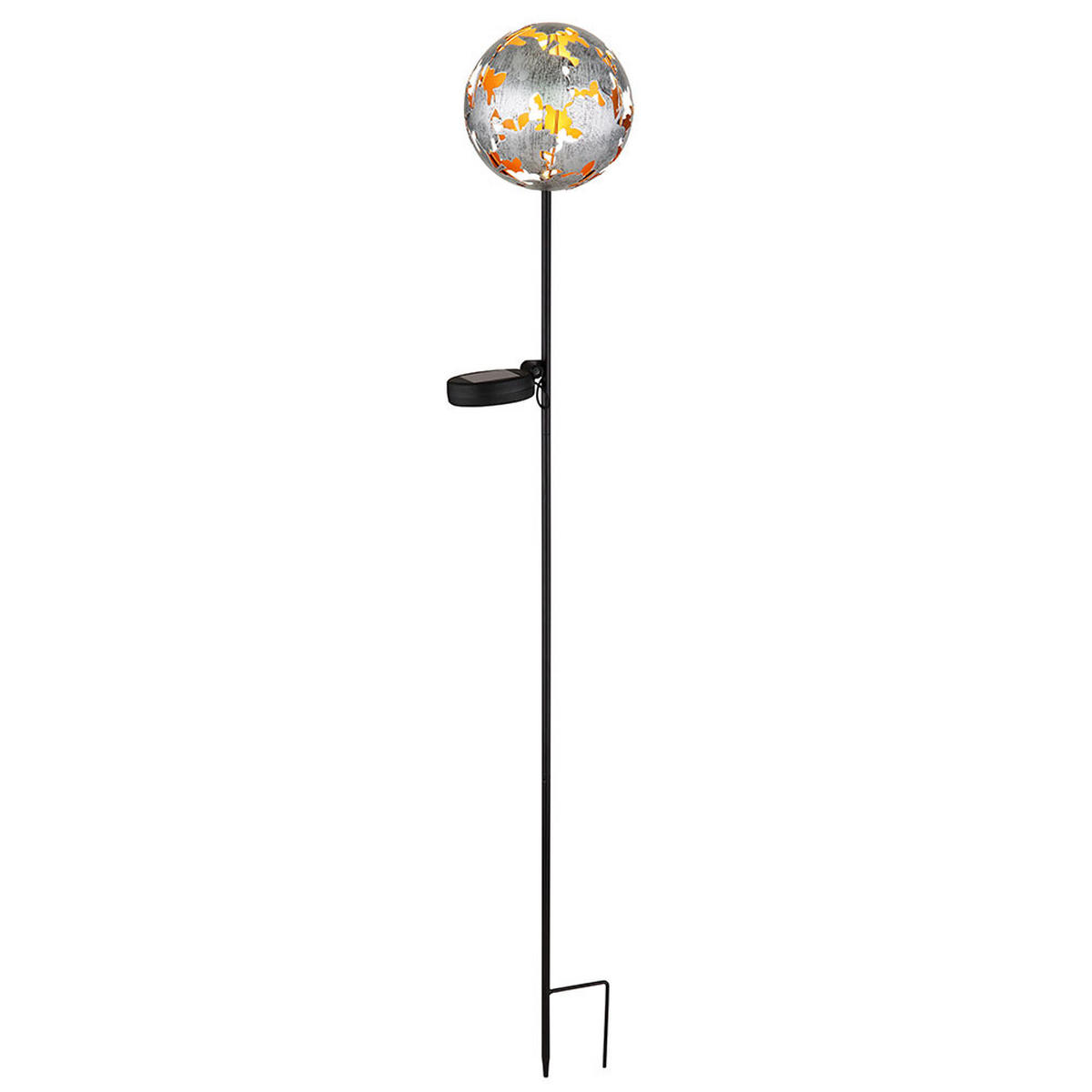 LED AUSSENLEUCHTE Metall Silber 2er Set - Silberfarben, Metall (12/12/91.5cm) - Globo Lighting