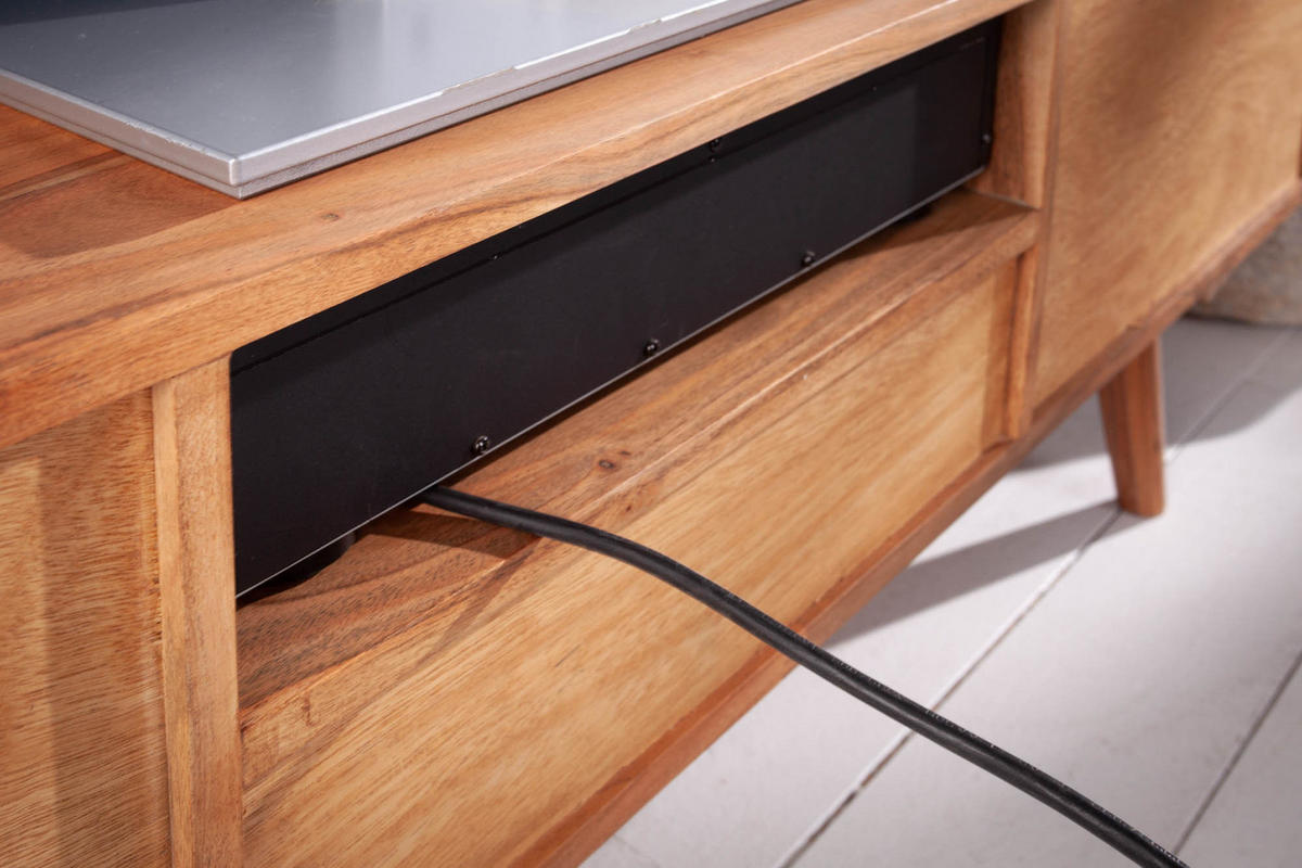 TV-LOWBOARD MYSTIC LIVING Akazie Natur 140cm - Braun, Holz (140/45/35cm) - riess-ambiente