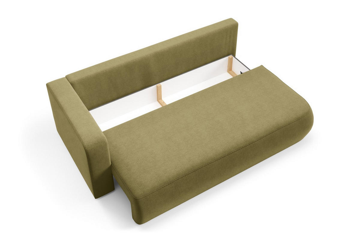 SCHLAFSOFA mit Bettkasten Grün - Schwarz/Grün, Holz/Holzwerkstoff (228/82/106cm) - Furnisell