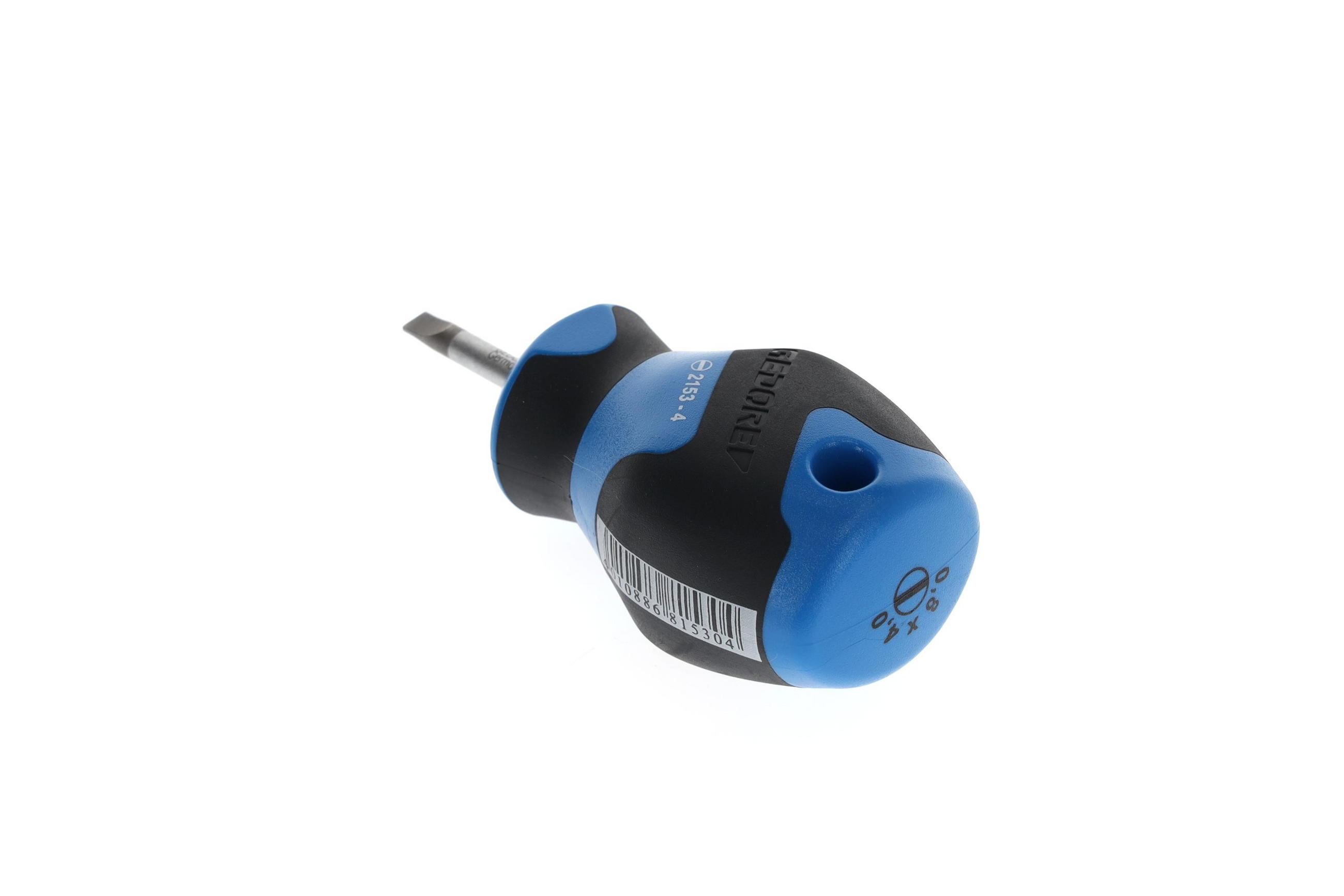 2153 4 SCHRAUBENDREHER, KURZE FORM, SCHLITZ 4 MM - Multicolor, Kunststoff/Metall (8/20cm) - Gedore