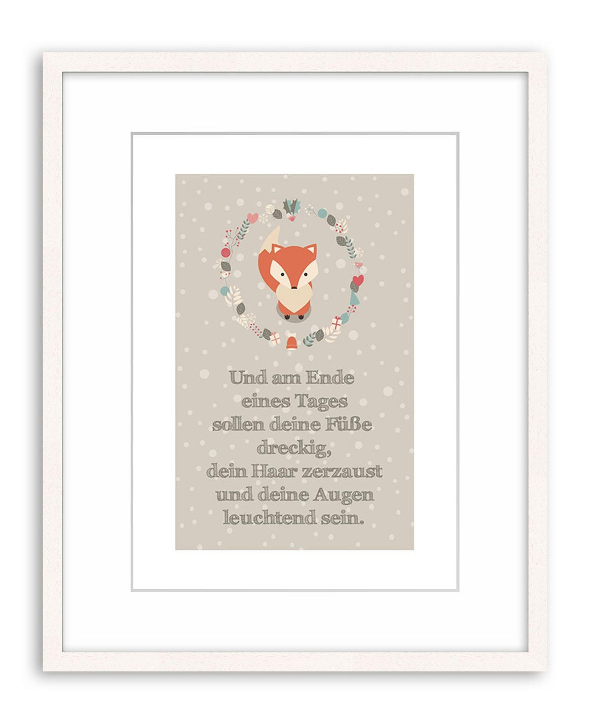 POSTER DIN A4 21x29,7 cm Fuchs Kinderzimmer Spruch - Beige, Papier (21/29.7/2cm) - artissimo