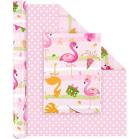 GESCHENKPAPIERROLLE Flamingo 43 cm x 10 m - Rosa, Papier (43/0.1/1000cm)