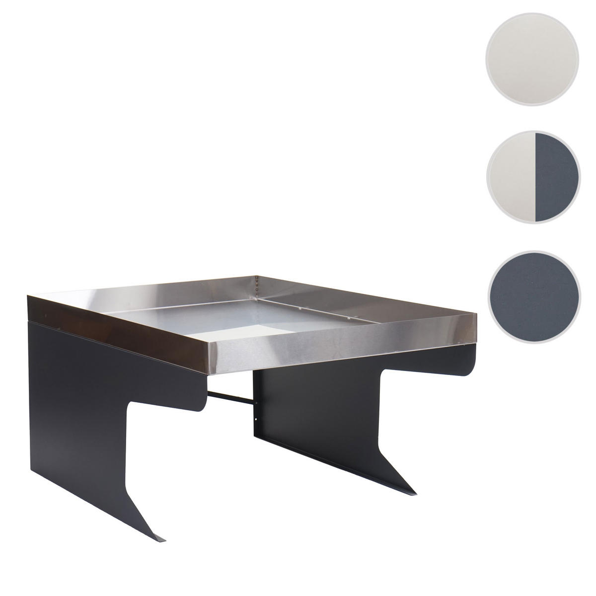 MÄHROBOTER-GARAGE XL mit Pflanzkasten 47x70x100cm Metall Edelstahl - Anthrazit, Metall (70/47/100cm) - PROREGAL