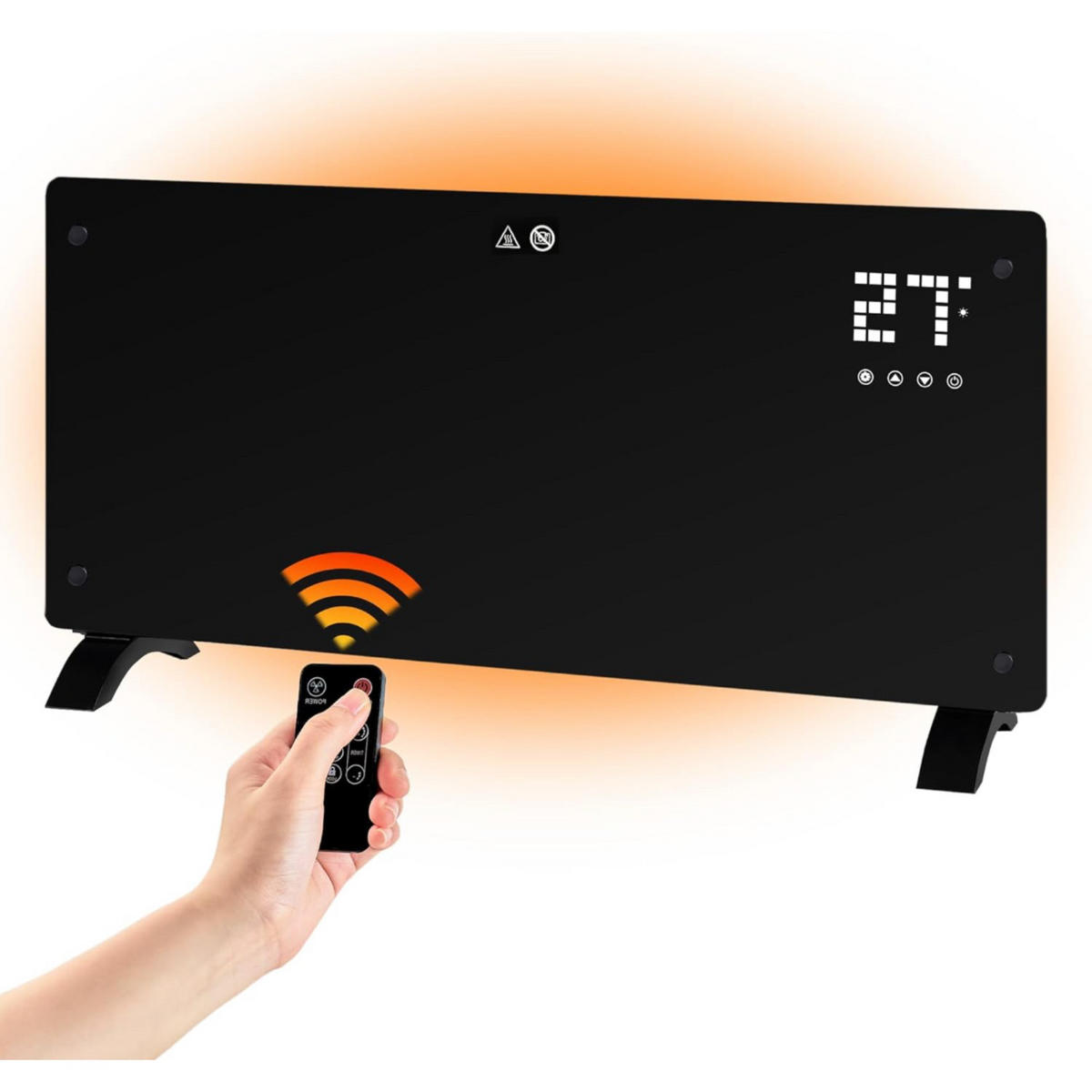 HEIZUNGSLÜFTER Hearthflow 22.5/85.0/43.5 cm - Schwarz, Metall (85/43.5/22.5cm) - ZMH