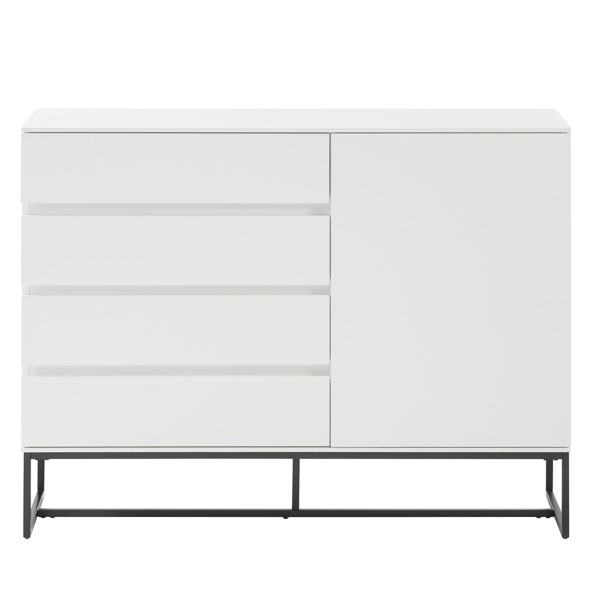 KOMMODE - Weiß, Holzwerkstoff (115/86/40cm) - home24