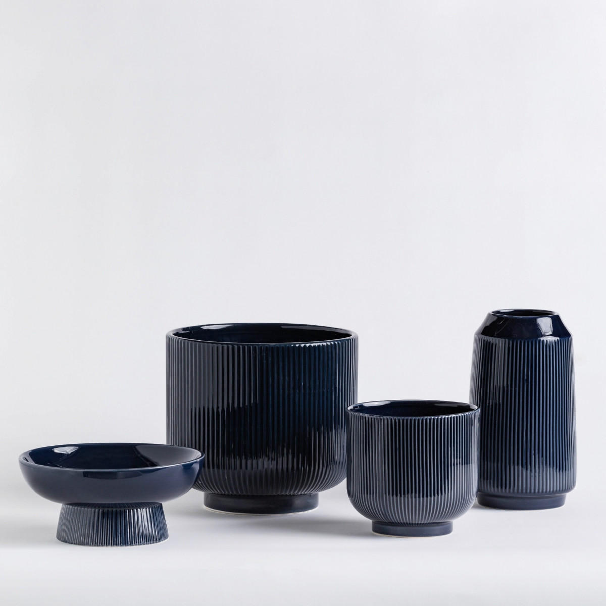 VASE Silken 26x14cm - Blau, Keramik (26cm) - home&you