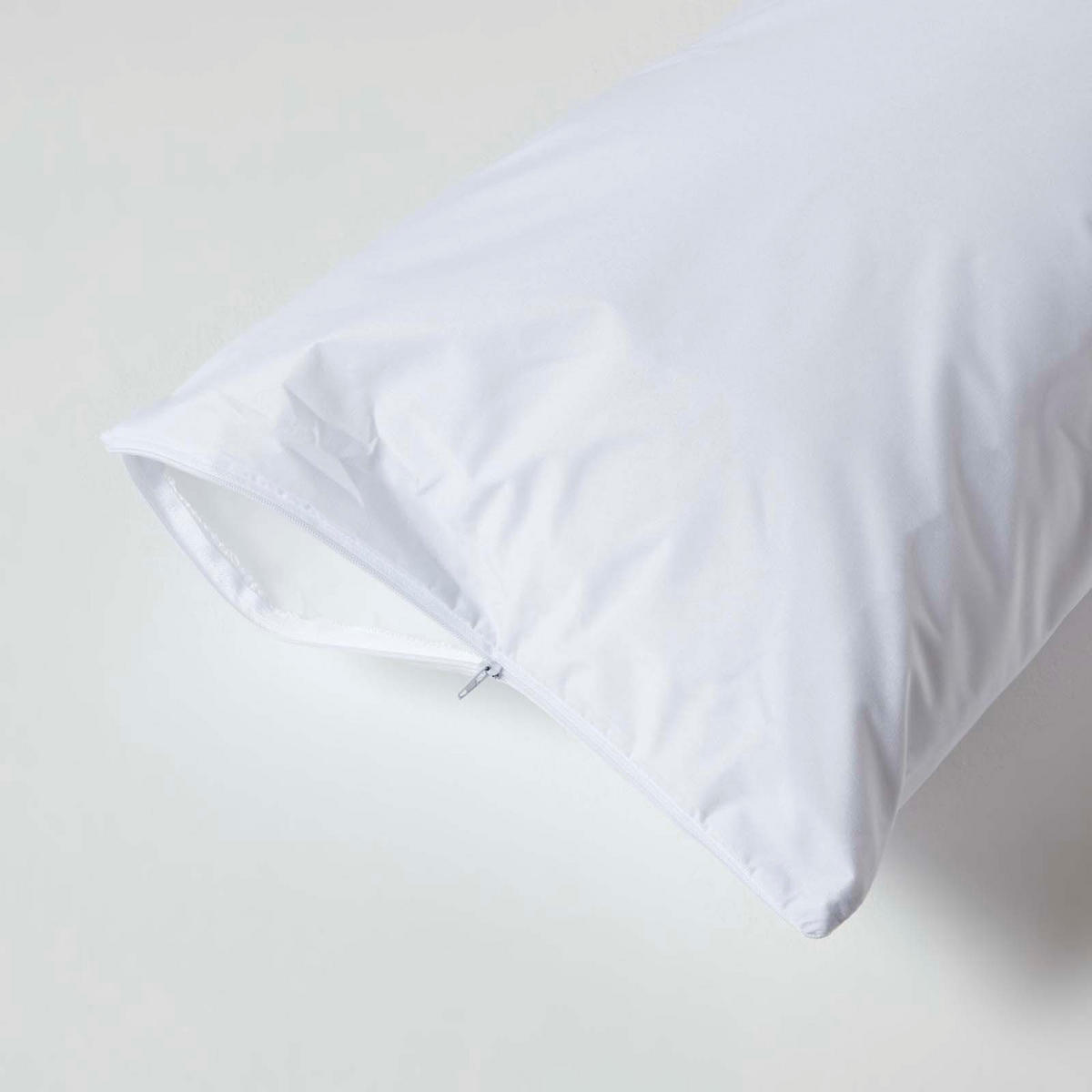 KISSENSCHONER wasserdicht 40/80 cm, 4er-Set mit Reißverschluss - Weiß, Textil (40/80cm) - Homescapes