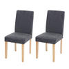ESSZIMMERSTUHL Anthrazit, Braun 2er-Set - Anthrazit/Braun, Textil (43/90/56cm) - MCW