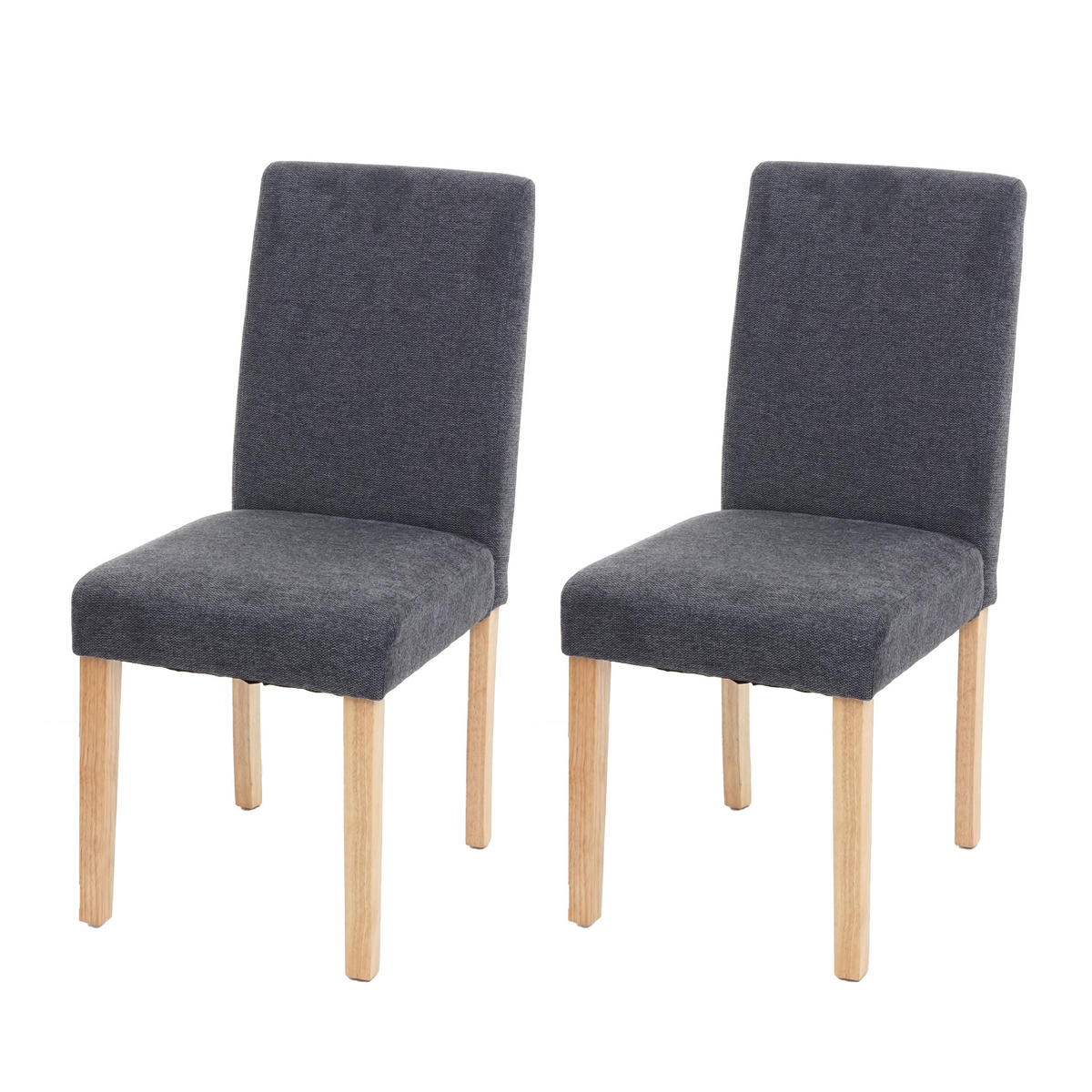 ESSZIMMERSTUHL Anthrazit, Braun 2er-Set - Anthrazit/Braun, Textil (43/90/56cm) - MCW