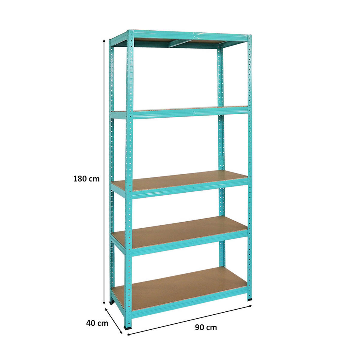 SCHWERLASTREGAL GREEN HULK, HxBxT 180x90x40cm, Fachlast 175kg, 5 Ebenen, Grün - Grün, Metall (90/180/40cm) - PROREGAL